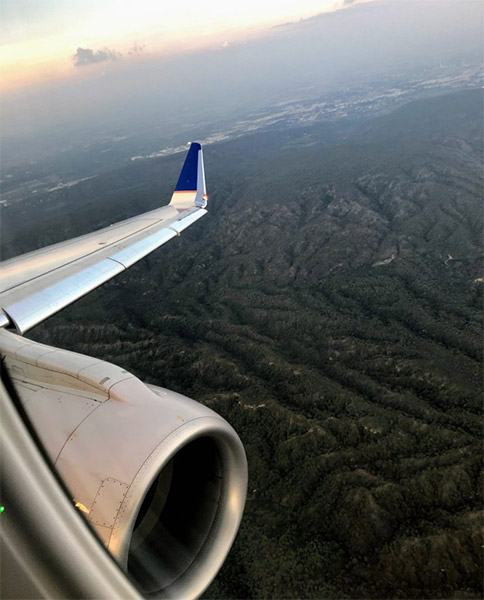 Camera View on United Flight