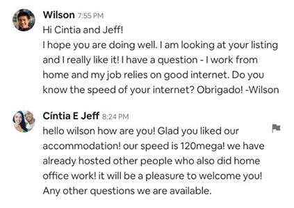 Airbnb Host Chatting